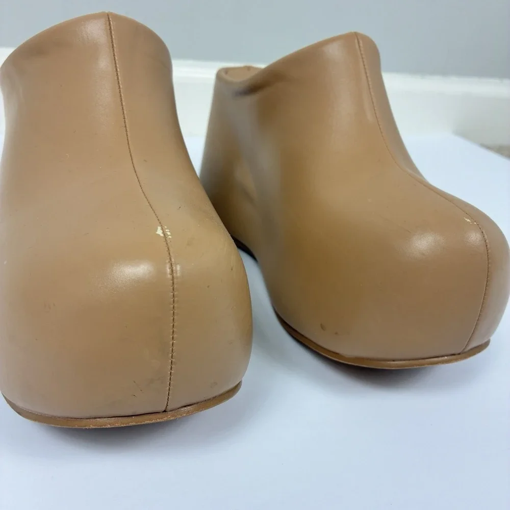 Mod Jeffrey Campbell Cloggin Tan Platform Mule Clogs 7.5 Comic-Con Costume Anime